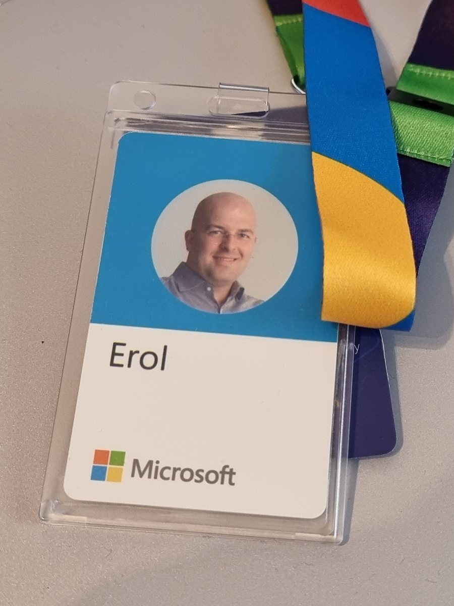 Microsoft employee badge issued to Erol Čelebić